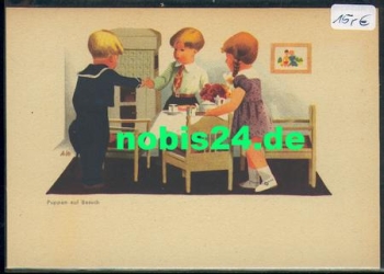 Visit of Käthe Kruse Puppen artist card A. Wagner * approx. 1940