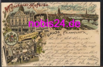 Frankfurt Main Litho Gasthaus Hofbrau o 1897