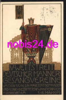 Frankfurt a.M. IV. Competition of German men's choirs o 8.5.1913 private postal stationery