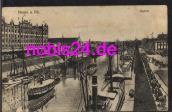 41460 Neuss am Rhein Hafen Schiffe o 6.3.1917