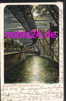 Elberfeld Barmen suspension railway moonlight map o 13.3.1904