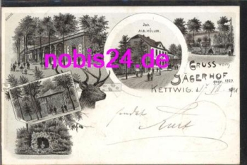 Essen Kettwig chromolithograph Gasthaus Jägerhof o 18.7.1900