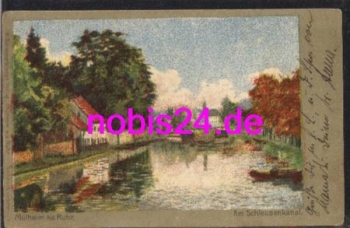 45468 Mulheim Schleusenkanal artist card o April 1, 1911