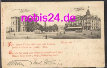 Trier Porta Nigra mit Hotel Nigra o 9.7.1902