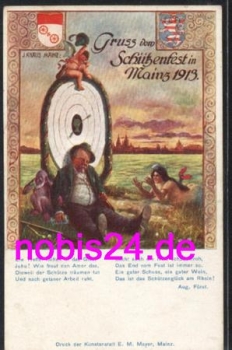 Mainz Schützenfest 1913 Künstler J Knäus o 6.7.1913