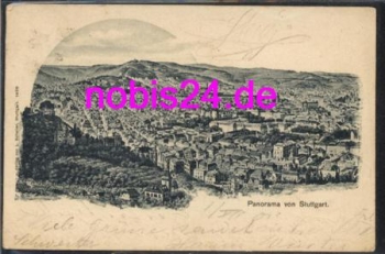 Stuttgart  Panoramaansicht o 2.12.1900