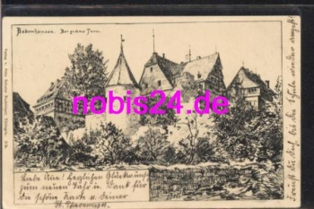72074 Bebenhausen Green Tower artist card o 3.1.1905