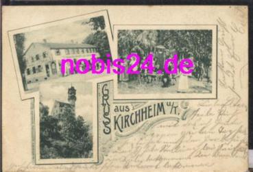 73230 Kirchheim Gasthaus Schwart Burg o 27.8.1902