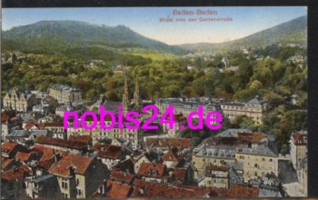 Baden-Baden von der Gartenstrasse o 1924