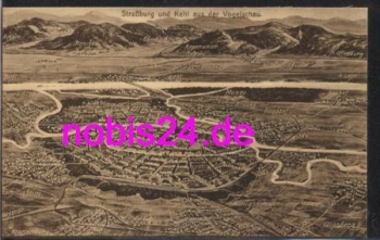 77694 Straßburg und Kehl aus Vogelschau * ca.1930