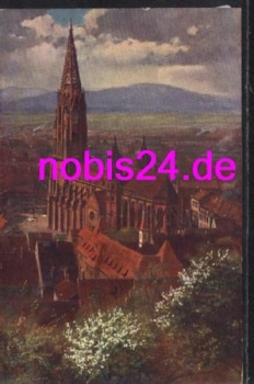 Freiburg Blick zum Münster Künstlerkarte *ca.1920