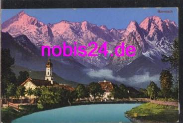 82467 Garmisch Partenkirchen mit Kirche o 17.7.1916