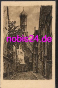 Augsburg Kohlengasse artist card o July 21, 1936