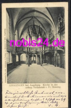 Goeggingen Augsburg Kirche Heilanstalt Hessing o 1904