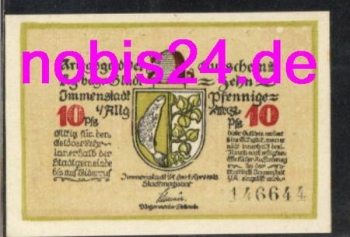 87509 Immenstadt emergency money 10 pfennigs around 1920