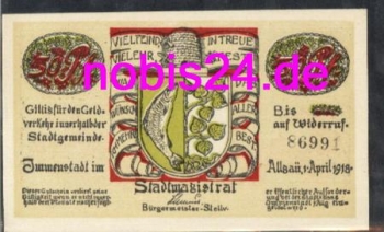 87509 Immenstadt emergency money 50 pfennigs around 1921