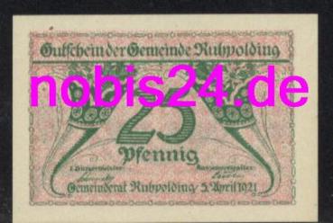 83324 Ruhpolding emergency money 25 pfennigs around 1920