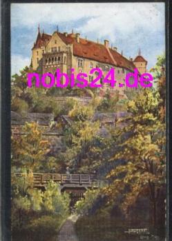 Nuremberg Castle artist card dated April 24, 1916