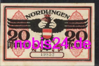 86720 Noerdlingen emergency money 20 pfennigs around 1920