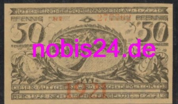 82487 Oberammergau emergency money 50 pfennigs around 1920