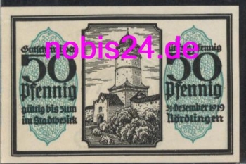 86720 Nördlingen emergency money 50 pfennigs around 1921