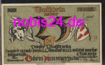 82487 Oberammergau emergency money 25 pfennigs around 1920