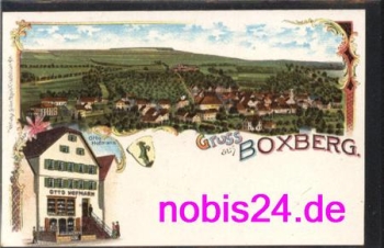 Boxberg Main-Tauber-Kreis Litho Geschäft Hofmann *ca.1900