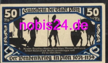 24306 Plon emergency money note 50 pfennigs around 1920