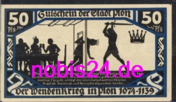 24306 Plön emergency money note 50 pfennigs around 1920