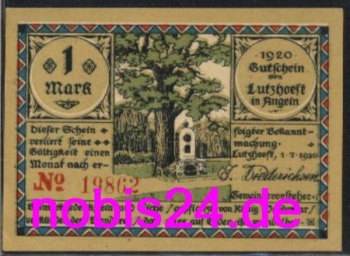 24977 Lutzhoeft emergency money 1 mark around 1920