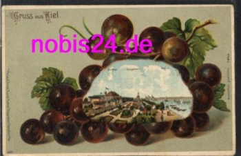 Kiel Litho wine embossed card *ca.1900