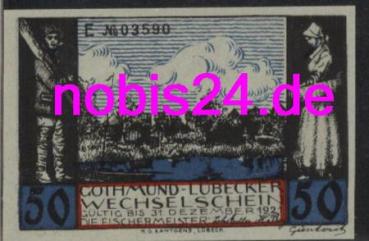 Lubeck emergency money Treibelfest 50 pfennigs around 1920
