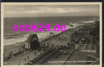 25980 Westerland Sylt Beach Promenade o 28.8.1932