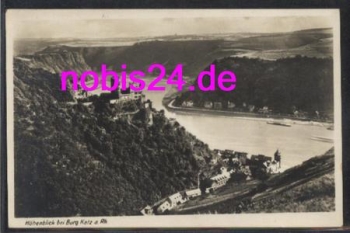 56346 Burg Katz mit Rheinblick *ca.1930