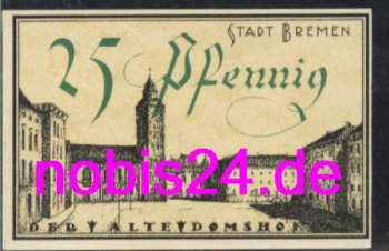 Bremen emergency money 25 pfennigs 1921