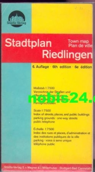 Riedlingen city map 6th edition approx. 1970