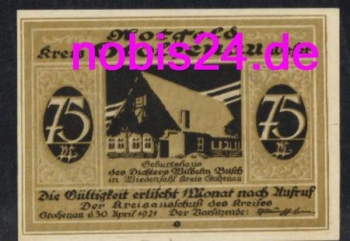 31592 Stolzenau emergency money  75 pennies in 1921