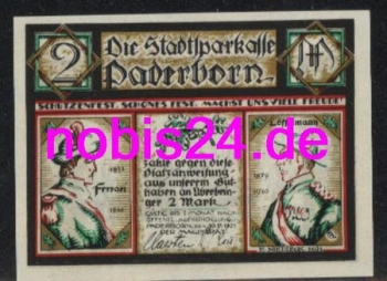 Paderborn Notgeld 2 Mark 1921