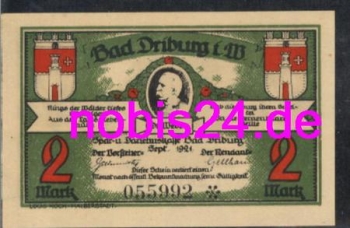 33014 Bad Driburg Emergency money 2nd mark 1921