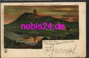 Porta Westfalica Künstlerkarte o 2.8.1900