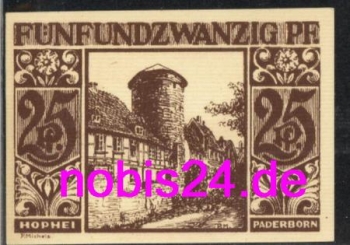 Paderborn emergency money 25 pfennigs 1921