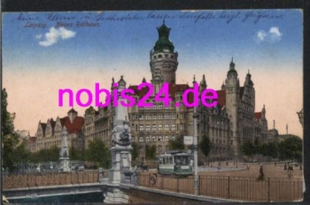 Leipzig town hall tram o 2.7.1922