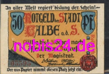 39240 Calbe Notgeld 50 Pfennige um 1921