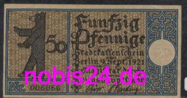 Schoneberg Berlin emergency money district 11 50 pfennigs around 1921