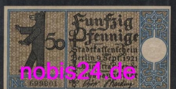 Steglitz Berlin District 12 emergency money 50 pfennigs around 1920