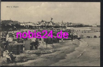 18609 Binz Rügen beach chairs * around 1930