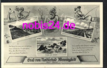 25996 Wenningstedt Sylt Neptune Mermaid *ca.1930