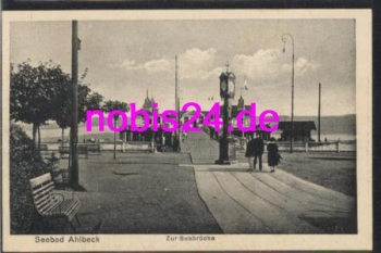 Ahlbeck Seebad Seebrücke Uhr  *ca.1920