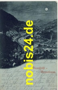 Giesshübl Sauerbrunn moonlight card o ca.1900