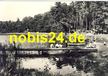 Zesch am See outdoor swimming pool jetty * around 1967